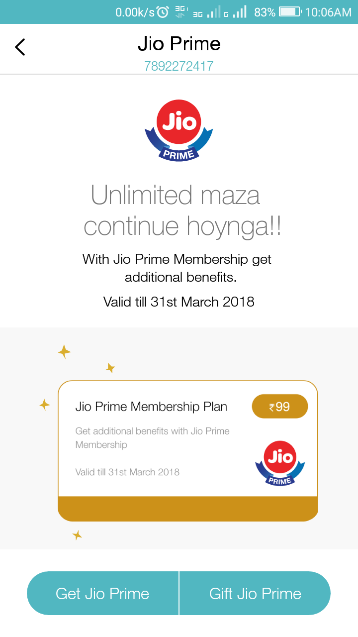 Jio Prime offer